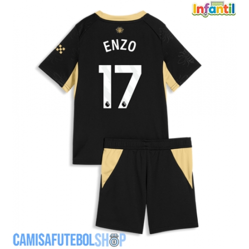 Camisa de time de futebol Manchester City Enzo Fernandez #17 Replicas 2º Equipamento Infantil 2026-27 Manga Curta (+ Calças curtas)